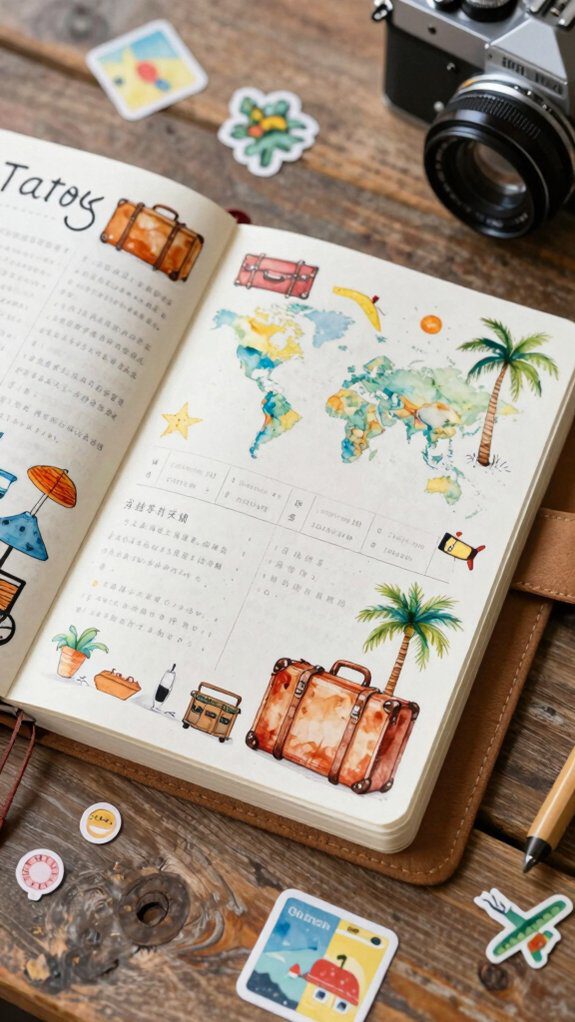 travel scrapbook monthly layout