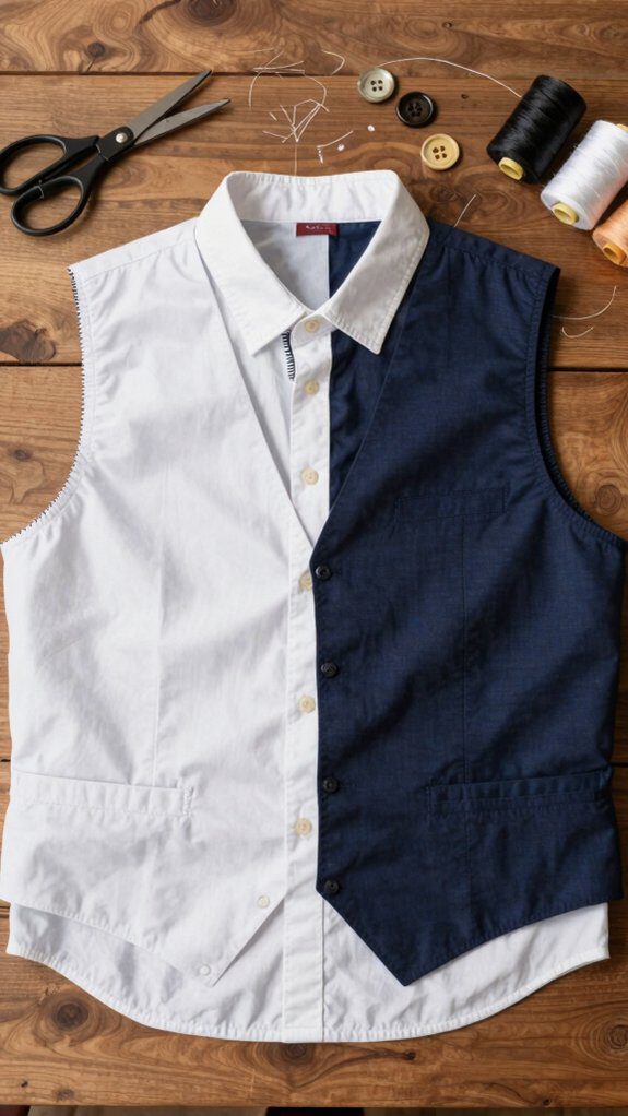 two sided tailored vest transformation