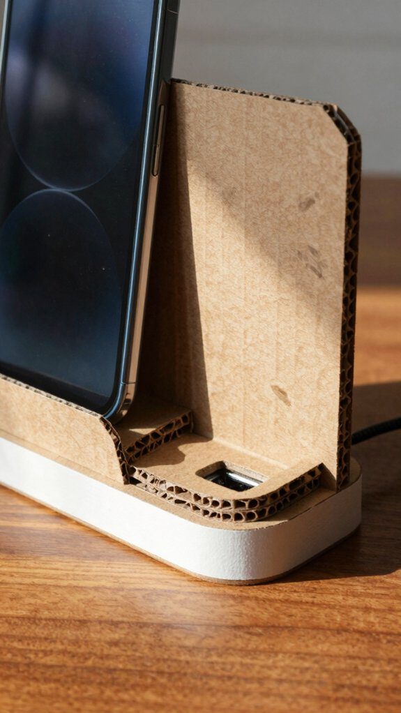 vertical modular cardboard charging dock