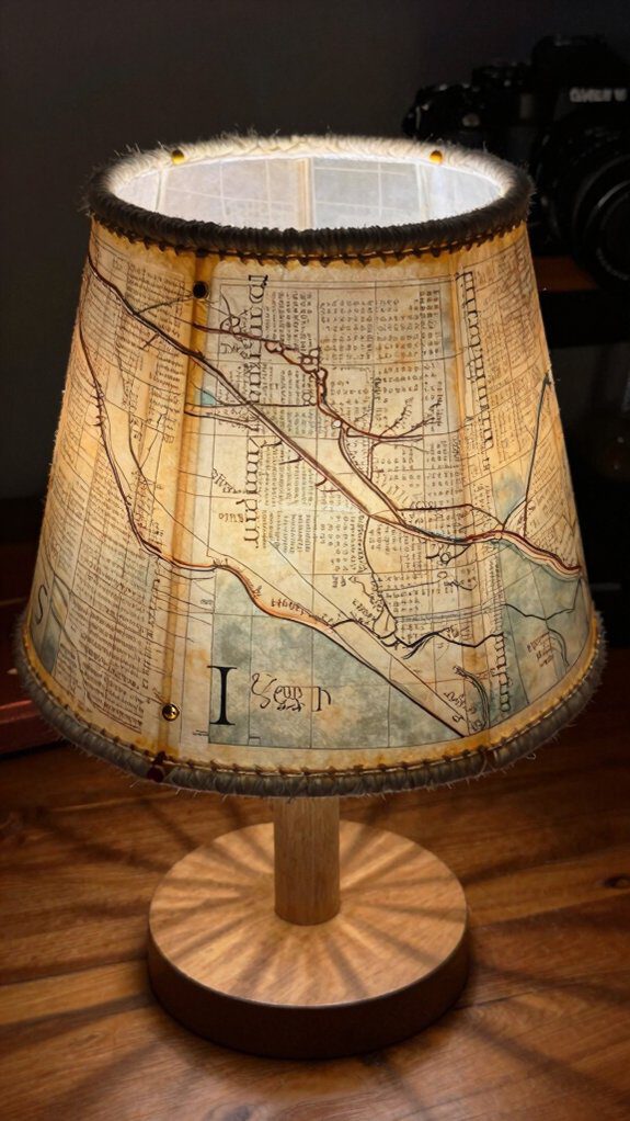 18 Upcycle Lampshade Ideas DIY Projects That Transform Any Room 12 vintage map and pages