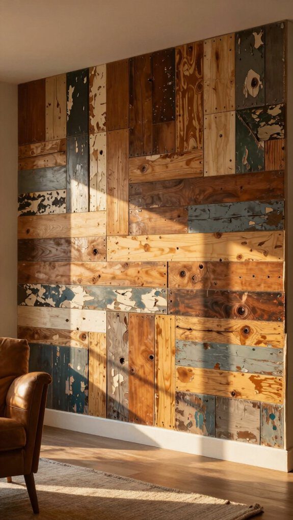 weathered reclaimed wood accent