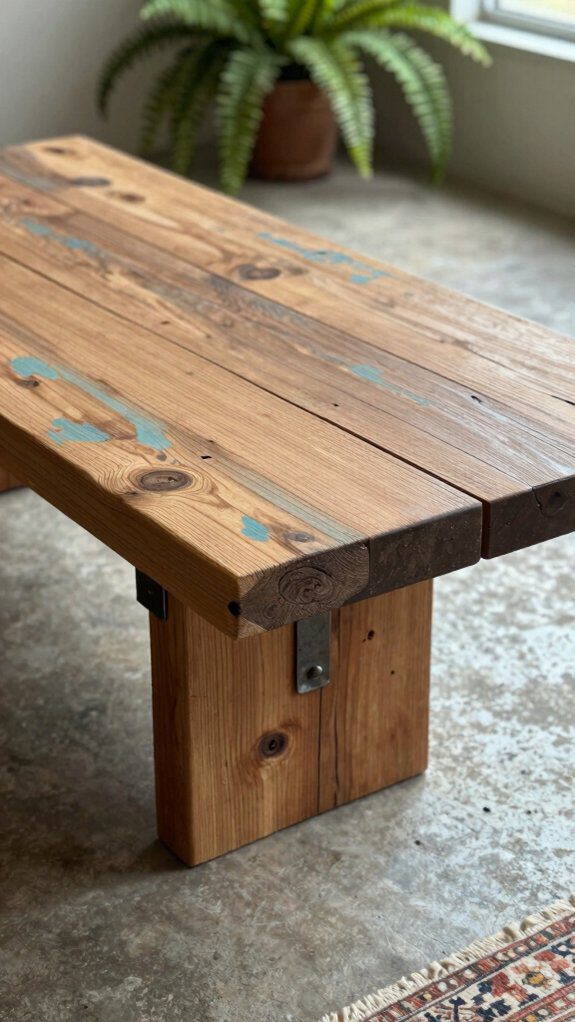 weathered reclaimed wood centerpiece