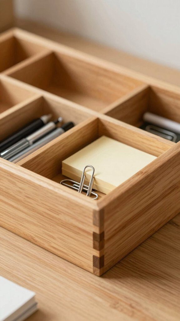 21 DIY Wooden Box Ideas for Storage, Decor, and Gifts 16 wooden desk organizer project