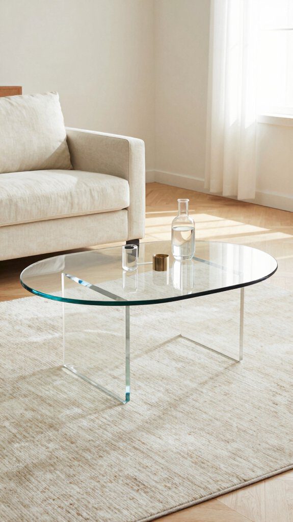 acrylic and glass minimalist centerpiece