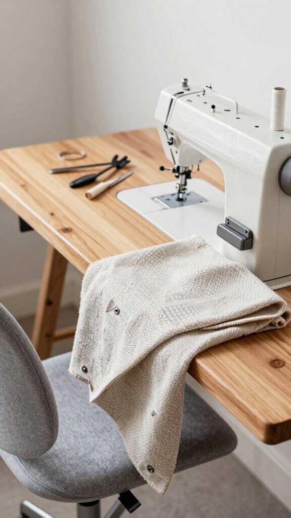 adjustable ergonomic sewing workspace