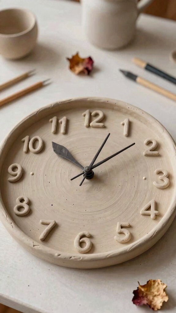 air dry clay clock kit
