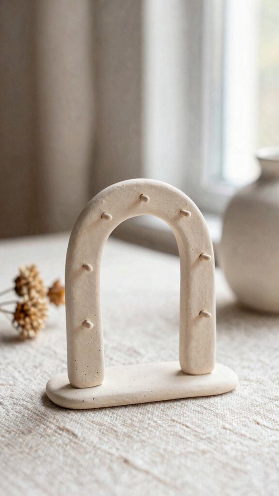 air dry clay earring organizer