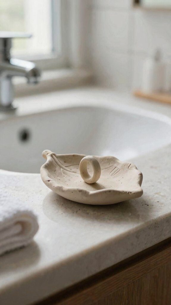 air dry clay sink ringholder