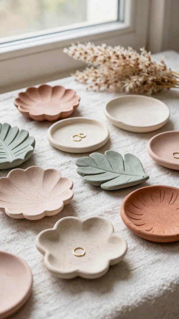 air dry marbled clay dishes