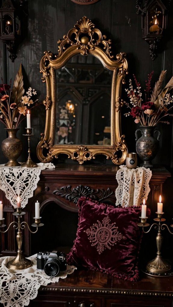 antique gold clouded reflection