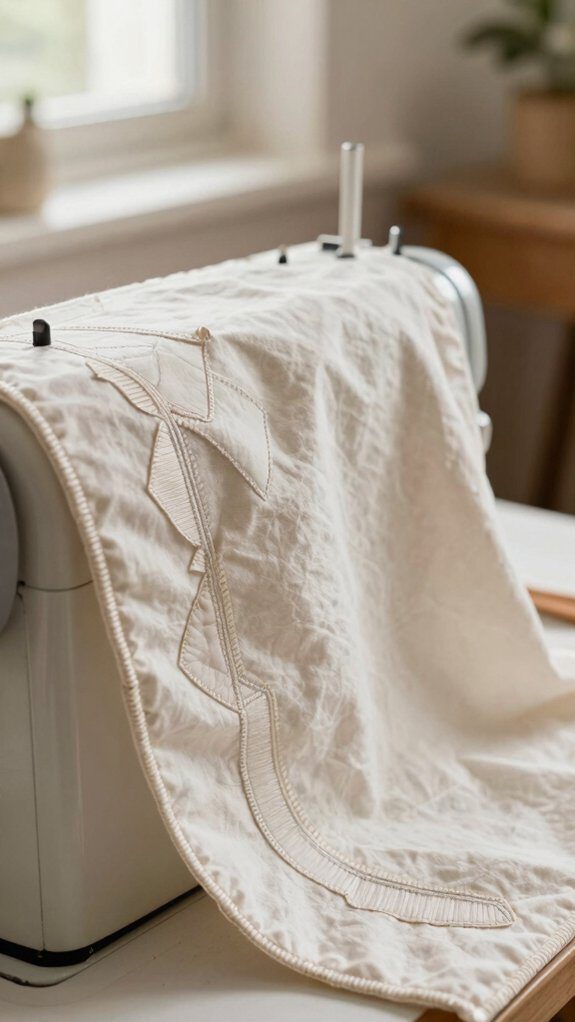 appliqu d embroidered cotton canvas cover