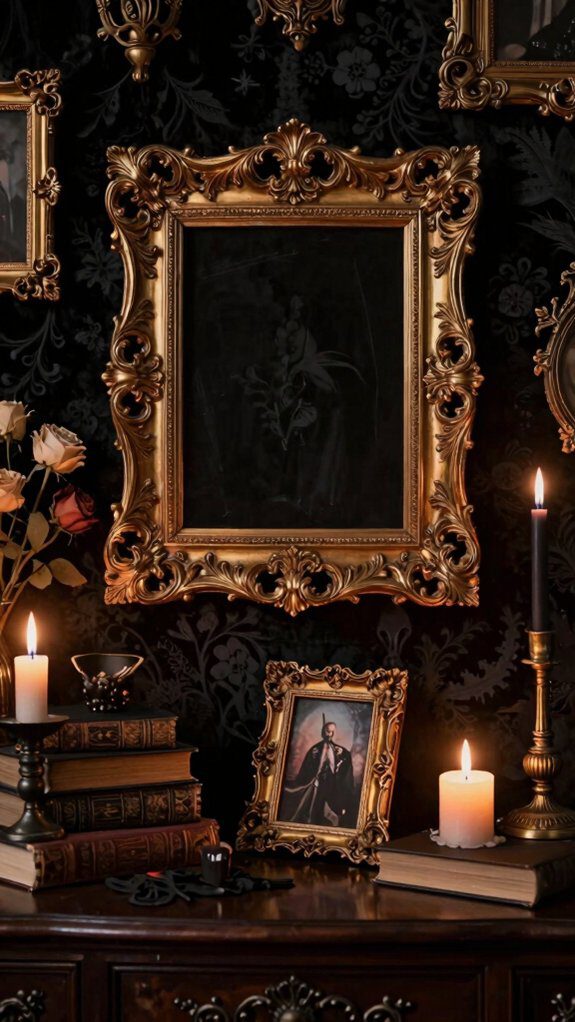 baroque inspired distressed ornate frames