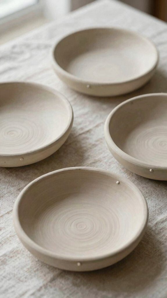 beaded air dry clay dishes