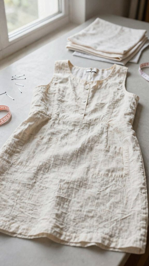 breezy linen shift dress