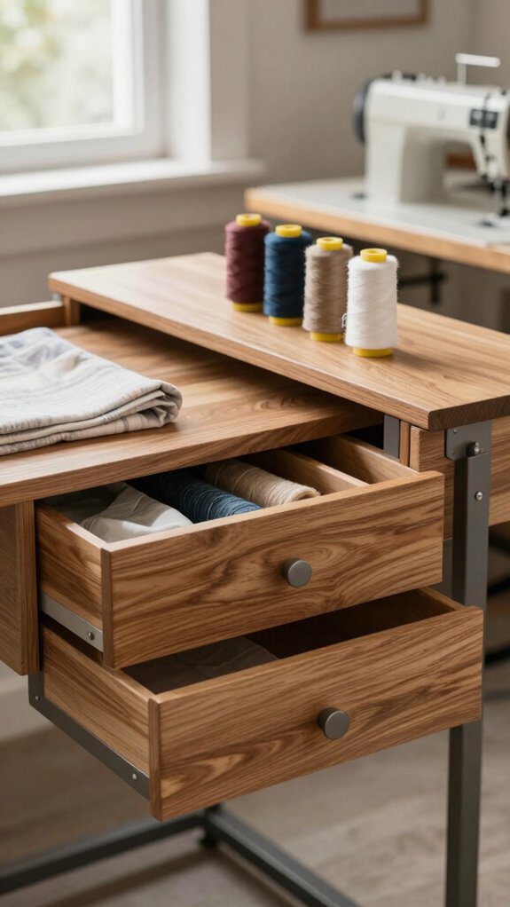 built in shallow drawers hidden compartments