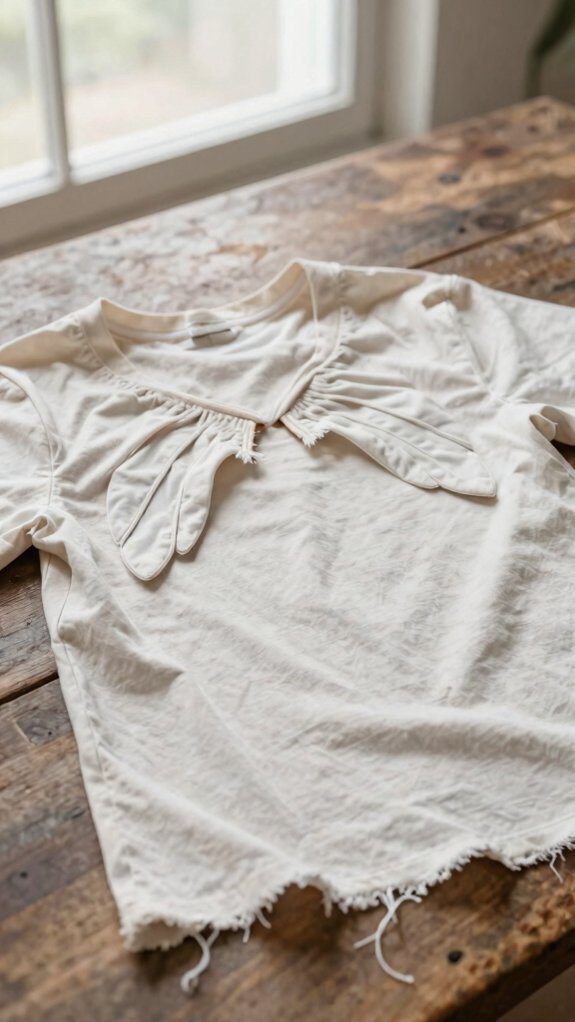 chalk traced mirrored fabric wings