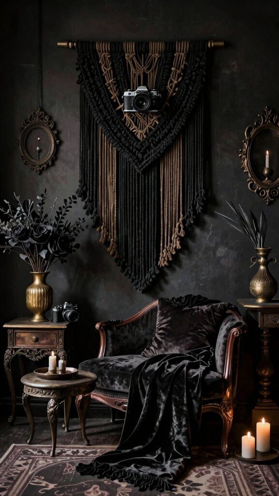 charcoal macram with accents