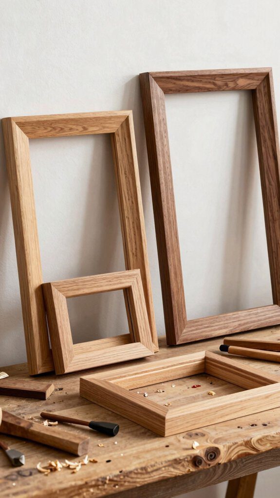 customized rustic wooden frames