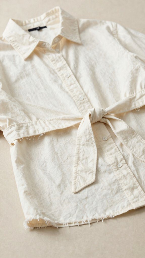 cut side slits tie front