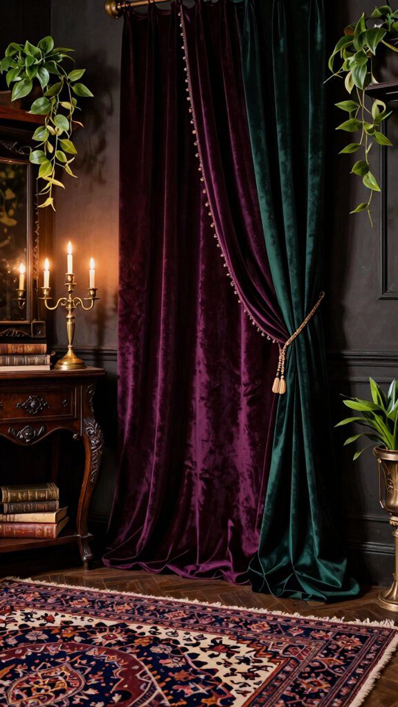 deep emerald blackout velvet curtains