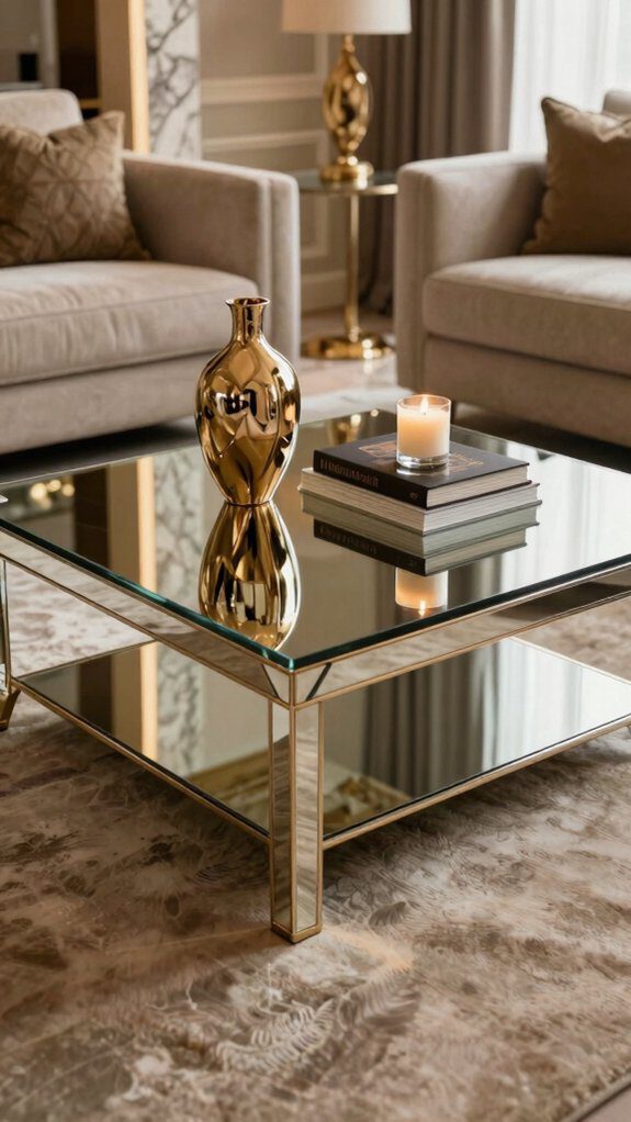diy mirrored coffee table