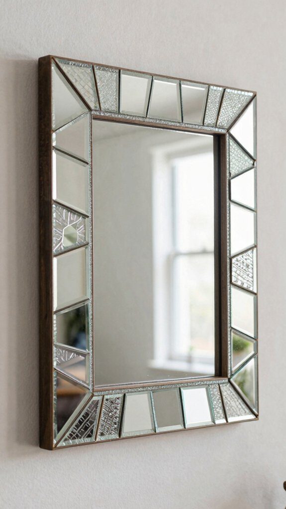 diy mirrored mosaic frame