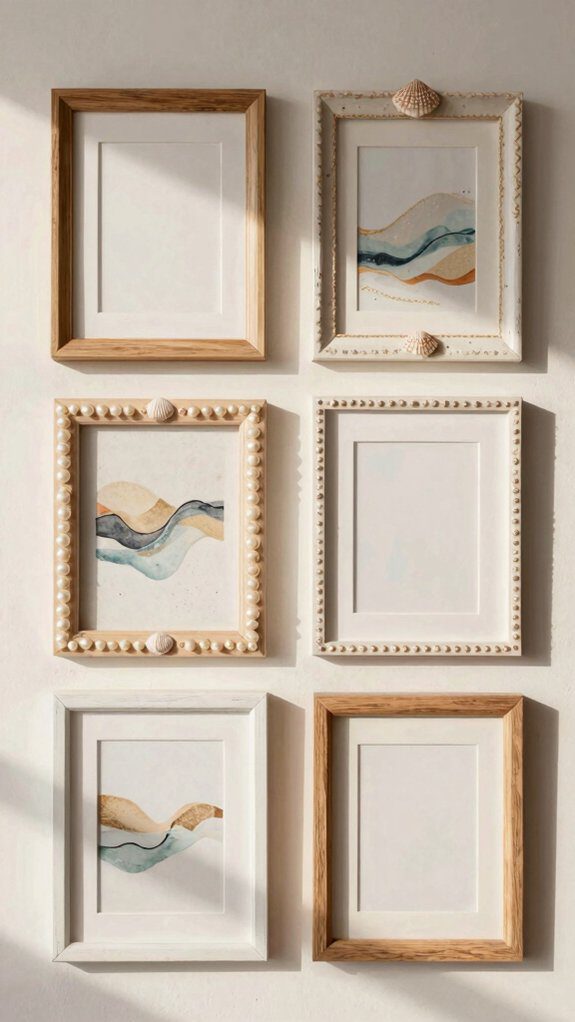 diy seashell picture frame decor