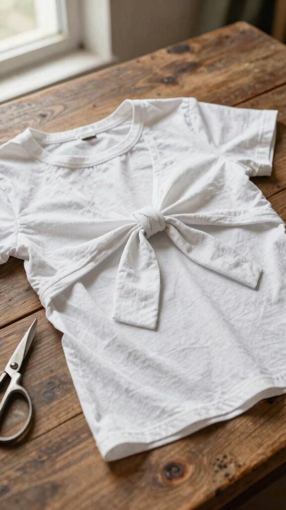 diy tee transformed with bow