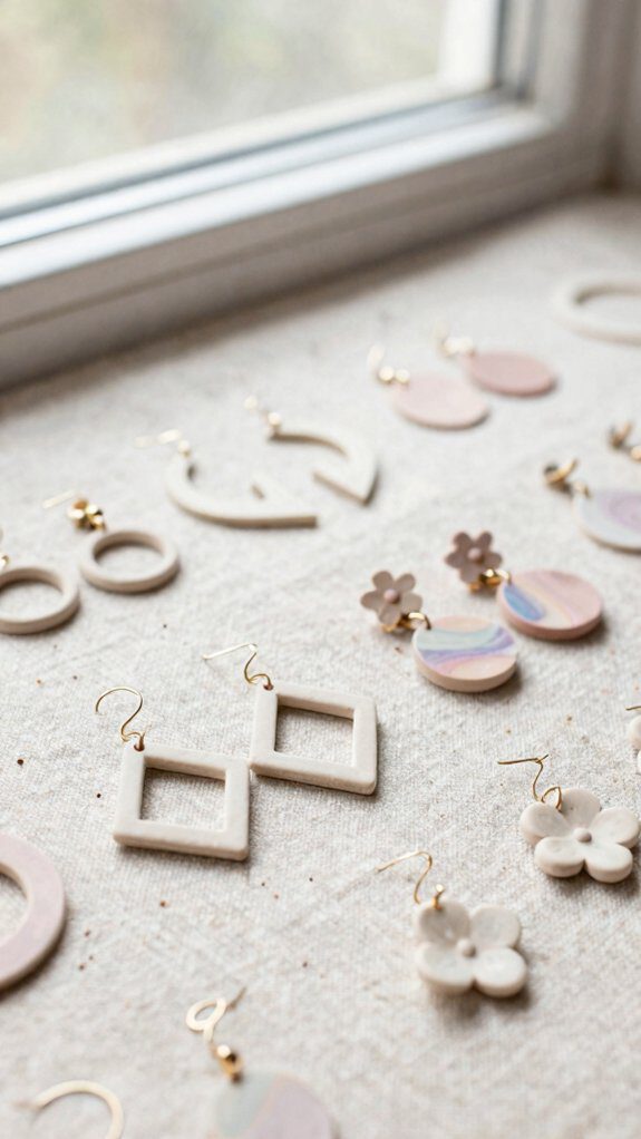 easy air dry clay earrings