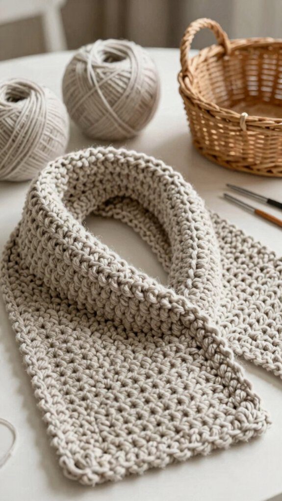 easy double crochet scarf