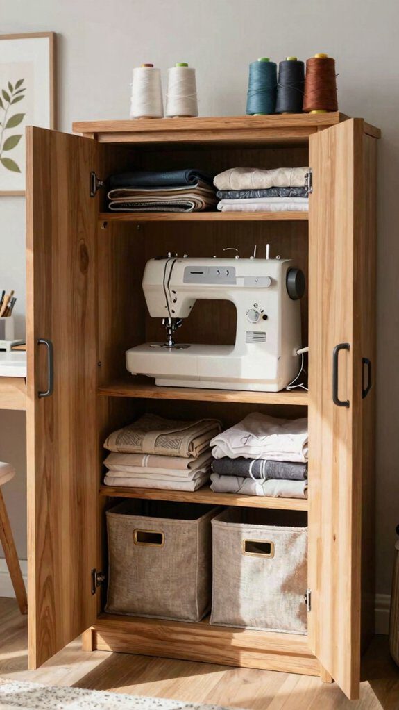 foldable organized mobile sewing station