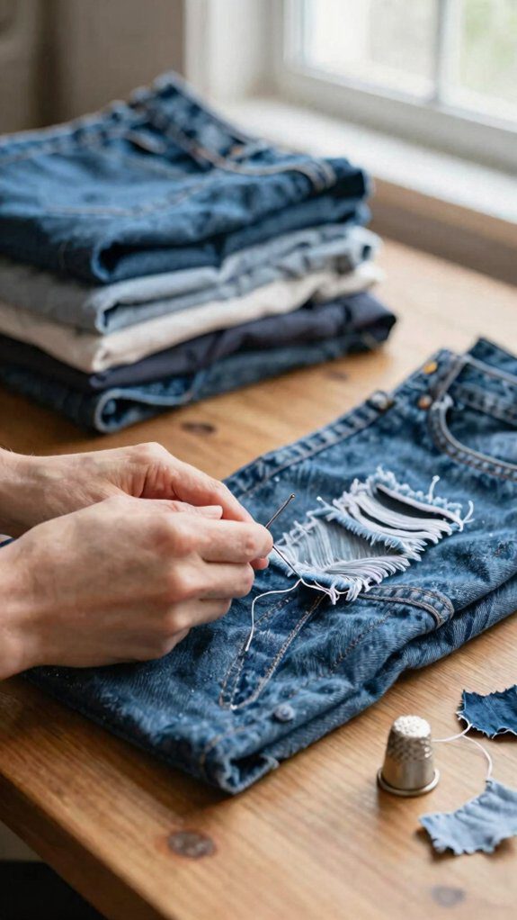 hand sewn mending saves garments