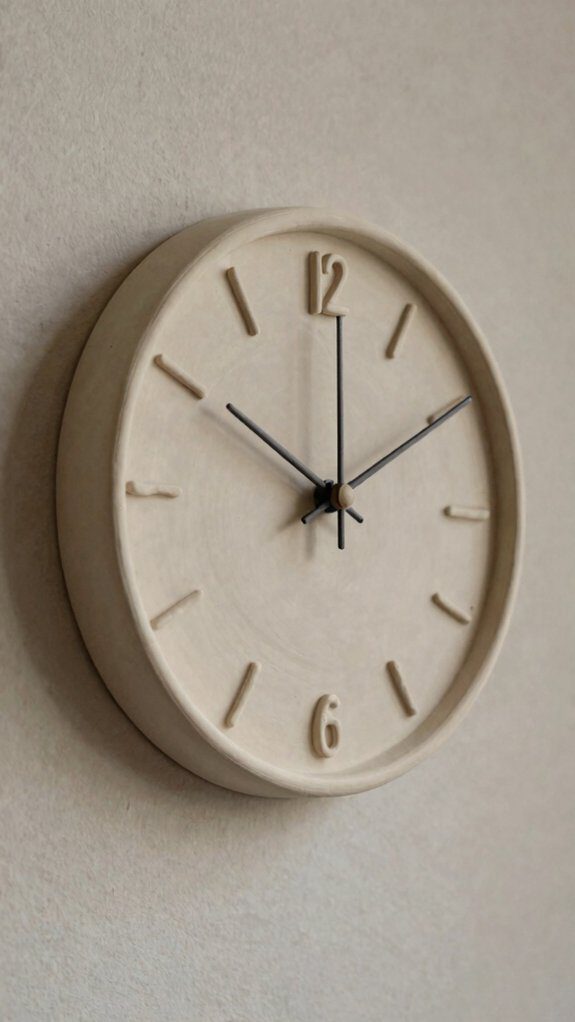 handcrafted air dry clay clock