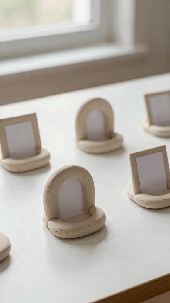 handcrafted air dry clay photo holder