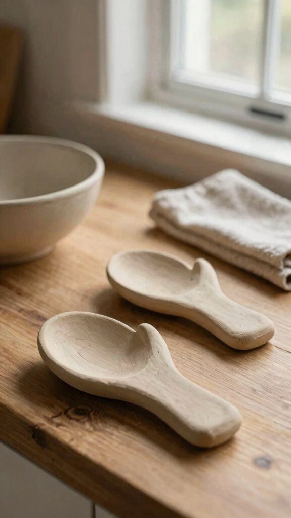 handcrafted air dry clay spoonrest