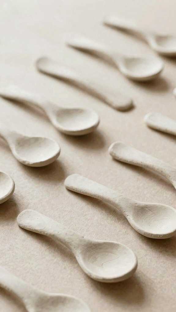 handcrafted air dry clay spoons