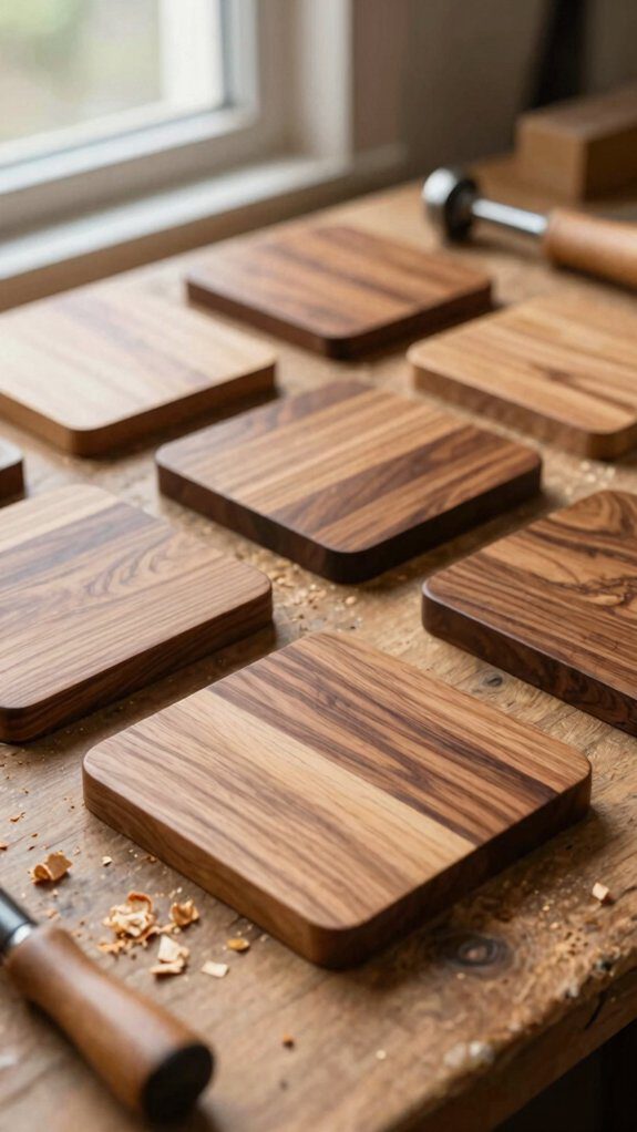 handcrafted engraved wooden coasters