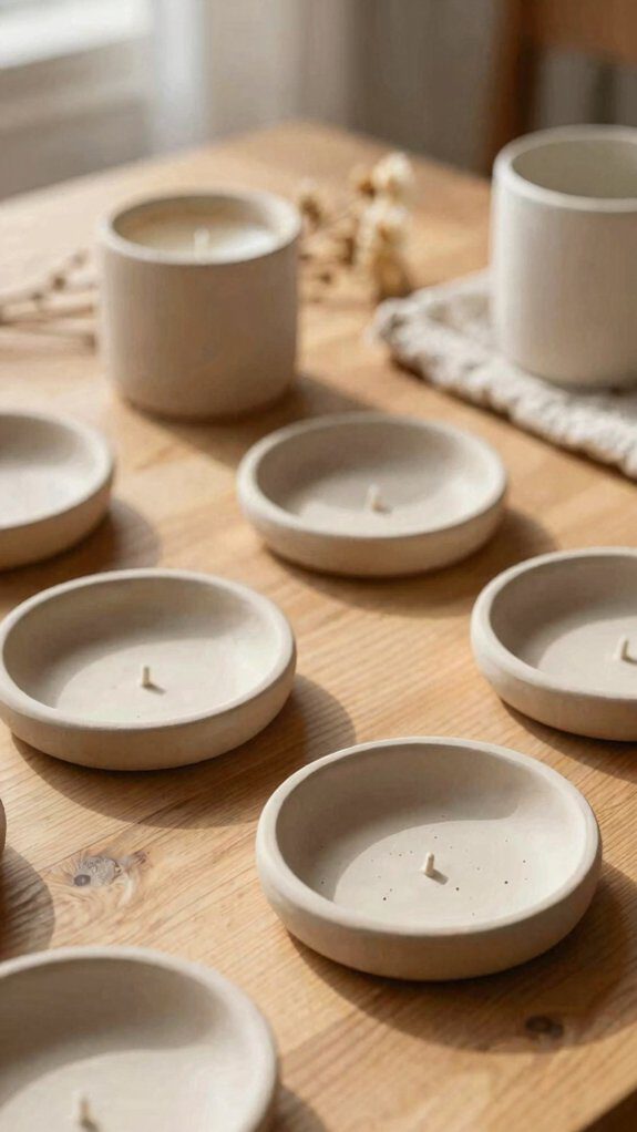 handmade air dry candle holders