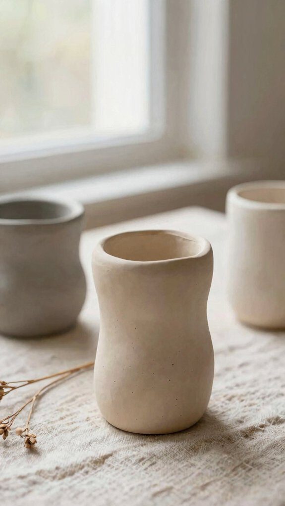 handmade air dry candle holders