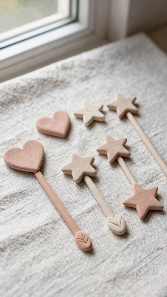 handmade sealed marbled stirrers