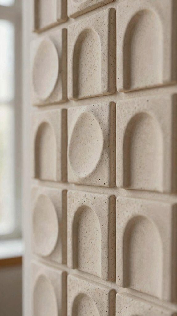 handmade textured air dry tiles