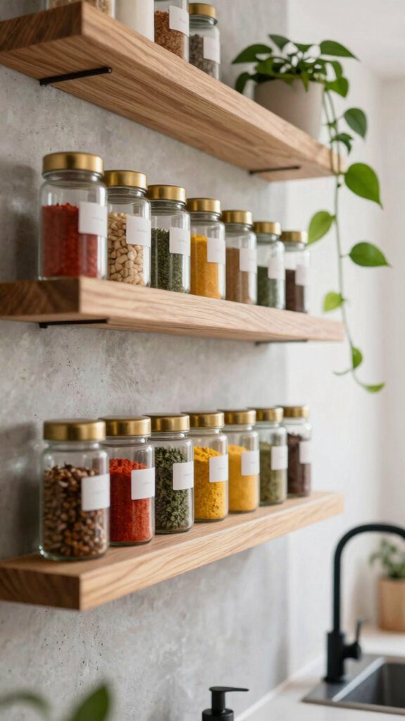 13 Spice Rack Ideas to Organize Your Kitchen Beautifully 9 heat safe floating spice display
