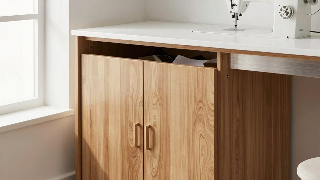 hidden sewing cabinet solutions