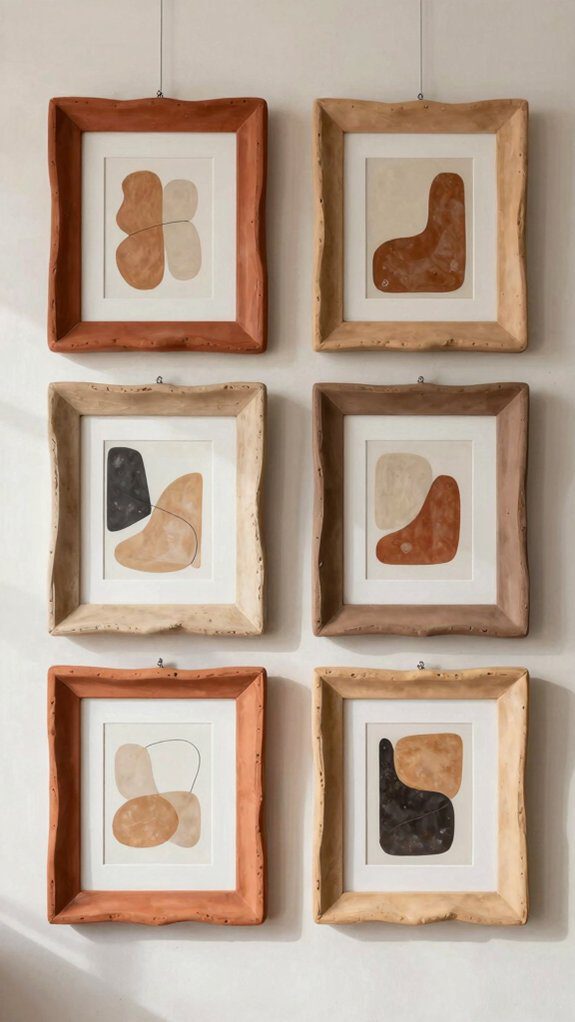 ikea frame textured with clay