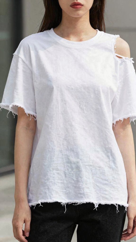 inside out cold shoulder cut