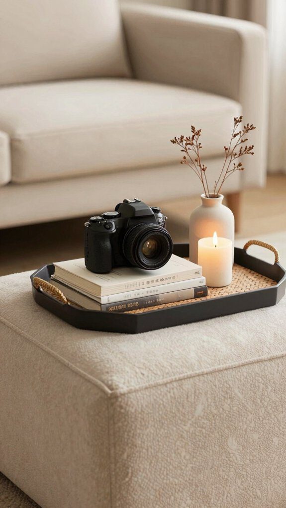 layered books candle vase