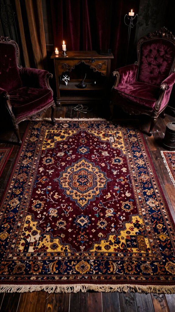 layered persian rugs styling