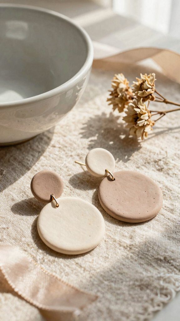 lightweight handmade air dry earrings