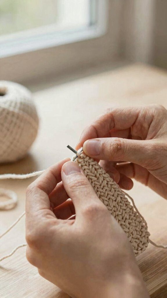 make a relaxed slip knot chain