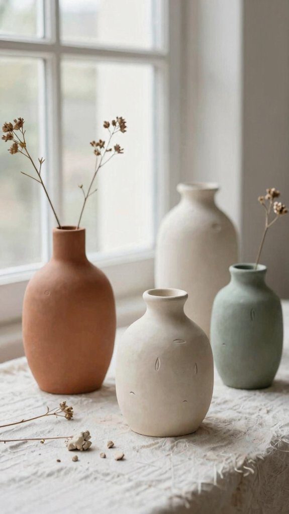 mini coil embossed bud vases